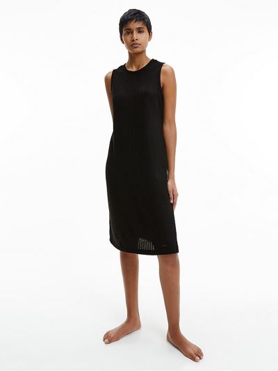 Calvin Klein Ruhák HU730054 | Calvin Klein Sleeveless Night Női Ing Fekete